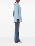 GANNI 트윌 벨트 블레이저 | 블루 | FARFETCH KR
