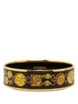 Hermès Pre-Owned 20th 센추리 와이드 에나멜 셰발 에 하르네 뱅글 코스튬 브레이슬릿 | 블랙 | FARFETCH KR