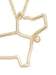 Aliita 9K Yellow Gold dog-shaped Chain Necklace | 골드 톤 | FARFETCH KR