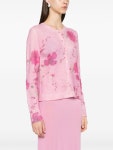 Blumarine 로즈 자카드 가디건 | 핑크 | FARFETCH KR