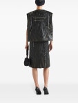 Prada 나파 가죽 패치워크 질레 | 블랙 | FARFETCH KR