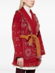 Alanui bandana-jacquard Cardigan | Red | FARFETCH AO