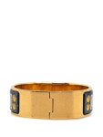 Hermès Pre-Owned 20th 센추리 와이드 에나멜 로케 슈발에 하르네에 힌지 코스튬 브레이슬릿 | 블루 | FARFETCH KR