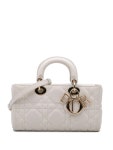 Christian Dior Pre-Owned 2000-2024 미디엄 테크니컬 패브릭 마크로까나쥬 레이디 D 조이 사첼 백 | 화이트 | FARFETCH KR