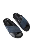 Kurt Geiger London 바론 데님 크로스 밴드 샌들 | 블루 | FARFETCH KR