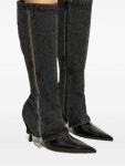 Diesel 데님 패널 부츠 100mm | 블랙 | FARFETCH KR