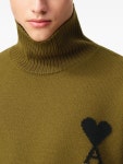 AMI Paris 아미 드 꾀흐 퍼넬 넥 스웨터 | 그린 | FARFETCH KR
