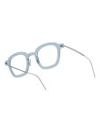 Lindberg 6587 라운드 프레임 안경 | 블루 | FARFETCH KR