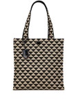 Prada Pre-Owned 2013-2025 트리안골로 심볼 자수 캔버스 쇼핑 토트 백 | 브라운 | FARFETCH KR