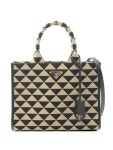 Prada Pre-Owned 2010s 트리안골로 자카드 토트 백 | 블랙 | FARFETCH KR
