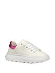 Geox Kids 퍼피팝 메탈릭 이펙트 사이드 지퍼 스니커즈 | 화이트 | FARFETCH KR
