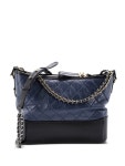 CHANEL Pre-Owned 가브리엘 퀼팅 에이지드 카프스킨 라지 호보 백 | 블랙 | FARFETCH KR