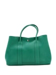 Hermès Pre-Owned 가든 파티 레더 36 토트 백 | 그린 | FARFETCH KR