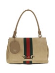Gucci 파파라초 홀스빗 웹 스웨이드 미디엄 토트 백 | 뉴트럴 | FARFETCH KR