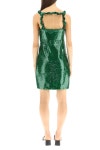 Ganni Sequin-embellished Mini Dress In Green | ModeSens