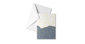 Ab Half and Half Navy Gold | Greeting Card  | Emeline Ab Half and Half Navy Gold | Emeline