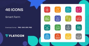 Smart Farm Icon Pack | Color fill | 46 .SVG Icons 46 free icons of Smart Farm designed by JM Graphic