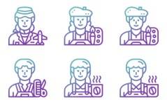 Construction 아이콘 패키지 | Gradient outline | 50 .SVG 아이콘 Umeicon 아티스트가 디자인한 50종의 무료 Construction 아이콘