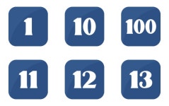 1 to 100 Icon Pack | Color fill | 100 .SVG Icons 100 free icons of 1 to 100 designed by moniruldislam