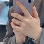 LF스퀘어 공식 온라인몰 [스톤헨지] 14K 로즈 골드 Silhouette 여성 마퀴즈 꽃잎 싱글링 (T0011)