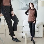 LF스퀘어 공식 온라인몰 P91541 삼색 스티치 면팬츠/엄마옷/마담의류