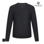 LF스퀘어 공식 온라인몰 [하프클럽/트레몰로]남성 라운드 솔리드 니트_TRNBRWZ8121_P329658640