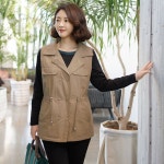 LF스퀘어 공식 온라인몰 [하프클럽/조이마담]J3147 더블버튼 스트링 베스트 조끼_P335525352
