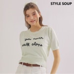 LF스퀘어 공식 온라인몰 [하프클럽/숲]레터링 아플리케 니트(SZ5SKH7)_P338441102