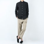 LF스퀘어 공식 온라인몰 [하프클럽/파파브로]데일리 코튼혼방 컬러 셔츠 DM-SHS-QJMM596-블랙_P342255884