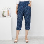 LF스퀘어 공식 온라인몰 [하프클럽/모슬린]엄마옷 모슬린 장미 나염 7부 스판바지 EPN307011 마담/미시_P344185608