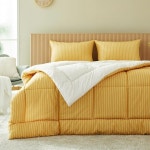 LF스퀘어 공식 온라인몰 모던하우스 스웰)라크 옐로우 스트라이프 알러지케어 싱글 차렵이불