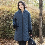 LF스퀘어 공식 온라인몰 [하프클럽/조이마담]J3278 스틱 후드 털코트 패딩점퍼_P350671613