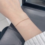 LF스퀘어 공식 온라인몰 [스톤헨지] 14K 로즈 골드 Silhouette 여성 체인 믹스 팔찌 (H0015)