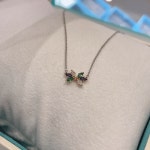 LF스퀘어 공식 온라인몰 [스톤헨지] 14K 콤비 골드 실루엣 여성 컬러풀 펜던트 목걸이 (J0033)
