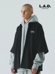 4XR - LADJK203 오리지널 로고 2웨이 집업 자켓 블랙