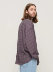 4XR VINTAGE ROLLING BOXY OVERSIZED CHECK SHIRT (GRAY) - 4XR