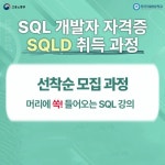 SQL 개발자 자격증(SQLD)취득 과정 2기 | 요즘것들 SQL 개발자 자격증(SQLD)취득 과정 2기