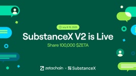 서브스턴스엑스(SubstanceX), 제타체인(ZETA)에 메인넷 V2 출시… 10만 ZETA 상금 캠페인 진행 | 블록미디어
