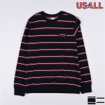                 [30% SALE](유솔)3단 쭈리 스트라이프 맨투맨_ULMA18W02-BLK [30% SALE](유솔)3단 쭈리 스트라이프 맨투맨_ULMA18W02-BLK