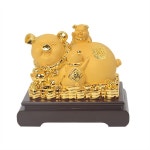                 황금복돼지가족 웃는 복돼지 장식품 445-1 황금복돼지가족 웃는 복돼지 장식품 445-1