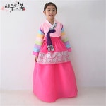                 아동한복 여아 은가비 핑크 아동한복 여아 은가비 핑크