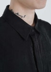 블랙 히든 루즈핏 셔츠 (black hidden loose fit shirt) - ETIO - 크루비 블랙 히든 루즈핏 셔츠: 39,000원 - 크루비