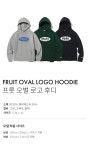 FRUIT OVAL LOGO HOODIE GREEN (에프알유아이티 오발 로고 후디 그린) - FRUIT OF THE LOOM - 크루비 FRUIT OVAL LOGO HOODIE GREEN: 34... 