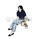person, 사람, 인물, 사람그림, 카페, 사진,이미지,일러스트,캘리그라피 - nanyhome작가 크라우드픽 - 저작권 걱정 없는 상업용 이미지
