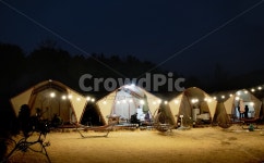 camping, 캠핑, 글램핑, 텐트, 야경, 사진,이미지,일러스트,캘리그라피 - 올리비아월세작가 크라우드픽 - 저작권 걱정 없는 상업용 이미지