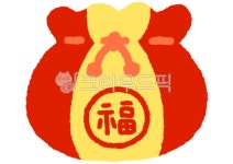 복주머니, 일러스트, 손그림, 한복, 새해, 사진,이미지,일러스트,캘리그라피 - 브로콜리수프작가 크라우드픽 - 저작권 걱정 없는 상업용 이미지