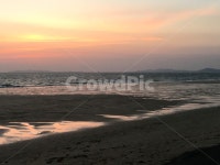노을, 바다풍경, 풍경, 파도, 백사장, 사진,이미지,일러스트,캘리그라피 - 감빠작가 크라우드픽 - 저작권 걱정 없는 상업용 이미지