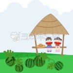 원두막, 어린이, 여름배경, 구름, 하늘, 사진,이미지,일러스트,캘리그라피 - ziziyam작가 크라우드픽 - 저작권 걱정 없는 상업용 이미지