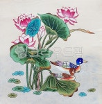 민화, 연화도, 연꽃, 동양화, 원앙, 사진,이미지,일러스트,캘리그라피 - Nkanail22작가 크라우드픽 - 저작권 걱정 없는 상업용 이미지