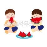 수박, 여름, 남자아이, 여자아이, 방학, 사진,이미지,일러스트,캘리그라피 - 영다작가 크라우드픽 - 저작권 걱정 없는 상업용 이미지